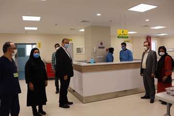 بازدید دکتر پهلوان معاون توسعه مدیریت، منابع و برنامه ریزی دانشگاه از بیمارستان جدید الاحداث مهدیشهر14000613 